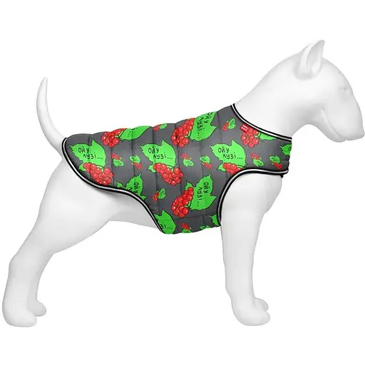 Куртка-накидка для собак Waudog Clothes, малюнок "Калина", XL, А 47 см, B 68-80 см, С 42-52 см [CD]
