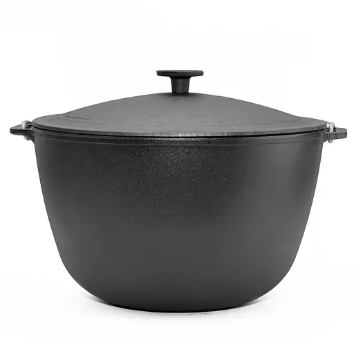 Казан чавунний туристичний 10 л з кришкою та чохлом - фото 9