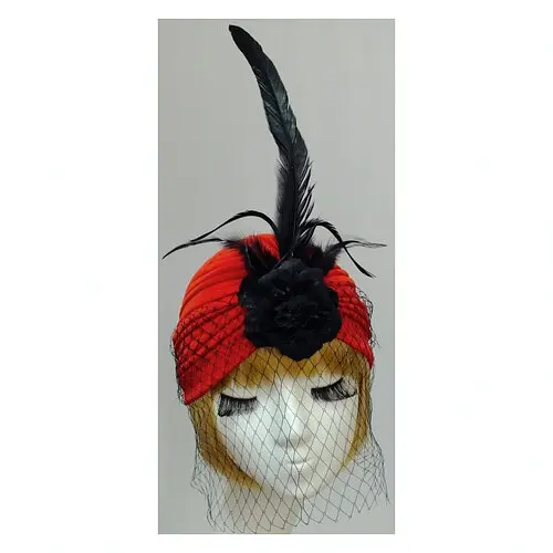 Чалма Элизабет с вуалью - фото 1