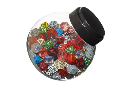 Настольная игра Q-Workshop Кубик Q-Workshop D4, D6, D8, D10, D12, D20, D100 (в ассорт.) , 1 шт. (JMIX04)