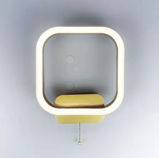 Світлодіодний настінний світильник в металевому корпусі у золотистому кольорі Line F Арт. 55071/200 SG+CH - фото 1