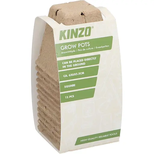 Горщик для рослин Kinzo Garden паперовий 6х6х5.5 см 12 шт.