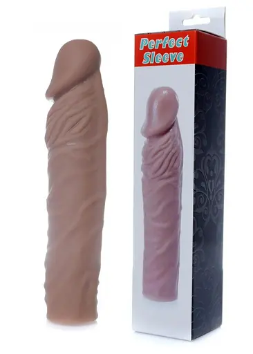 Насадка на пенис Boss Perfect Sleeve Mulatto 19 см коричневый - фото 6