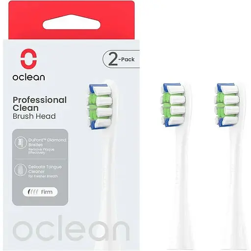 Насадка Oclean Professional Clean Brush Head P1C1 W0 White 2 pcs - фото 1