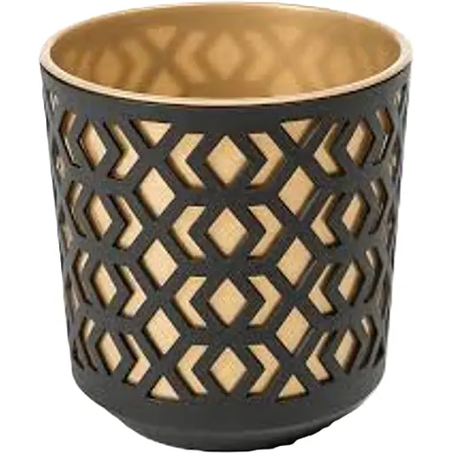 Вазон Lamela 19 см чорно-світло золотий (000030124) - фото 1