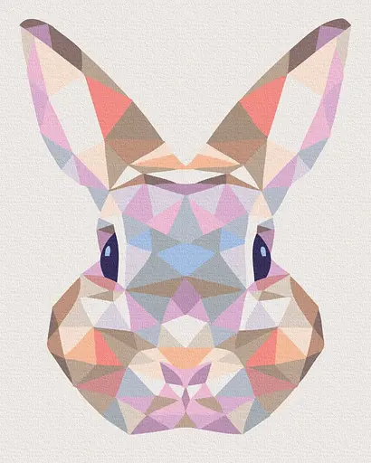 Картина по номерам на подрамнике Brushme Кролик в мозаике