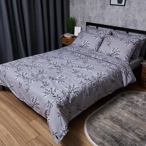 Комплект постельного белья Moon&Star Бязь Gold Люкс Winter Branches Семейный 160х220х2 наволочки 2х70х70 - фото 1