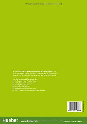 Goethe-Zertifikat B2. Prufungsziele Testbeschreibung fur Jugendliche und Erwachsen - фото 2