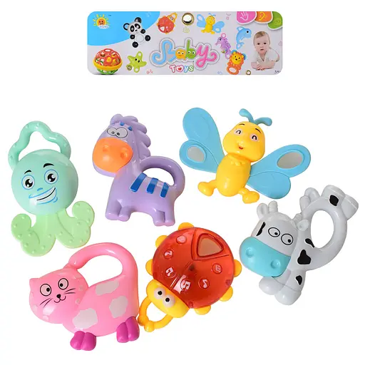 Погремушка набор 2826, 6 шт., от 9 см