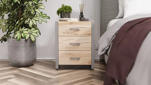 Тумба універсальна Ferrum-decor Вів'єн 3 50x41x40 сірий ДСП Дуб Сан-Марино 16мм (FRD-104197)