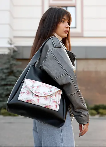 Женская сумка Sambag HOBO BLISS Черная 34 х 31 х 12 см (53453713) - фото 8