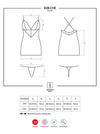 Еротичний комплект Obsessive 828 L/XL чорний - фото 5