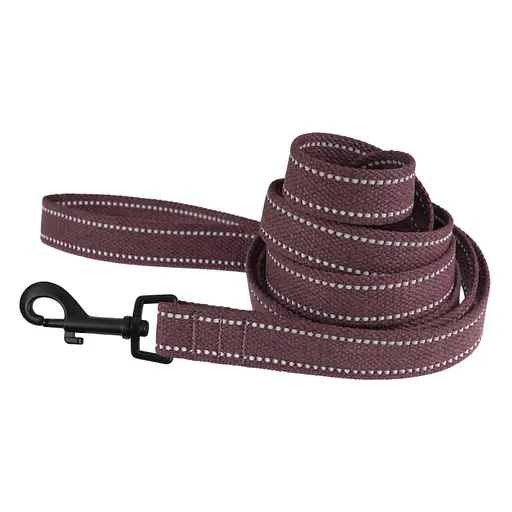 Поводок для собак Barksi Сotton с карабином квадратное ушко 200x2 см черри - фото 2