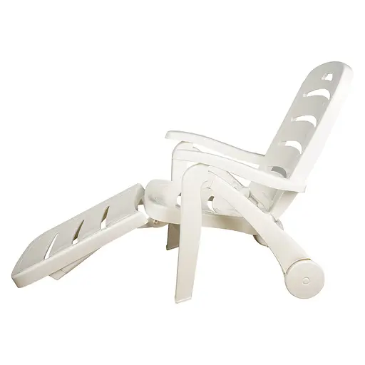 Уцінка. Шезлонг складаний Market Union 185х75х100 см білий (958725) - фото 3