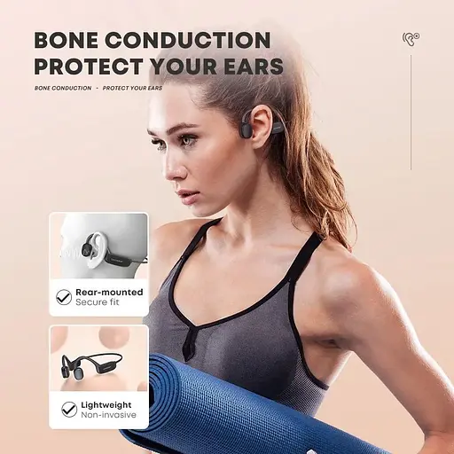 Бездротові спортивні кісткові навушники Langsdom Opetec Race Bluetooth-гарнітура з вбудованою пам'яттю 32G - фото 9
