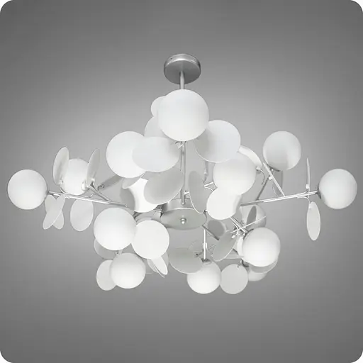 Люстра підвісна 517 Dlight на 15 ламп Хром-Білий (01679) - фото 1