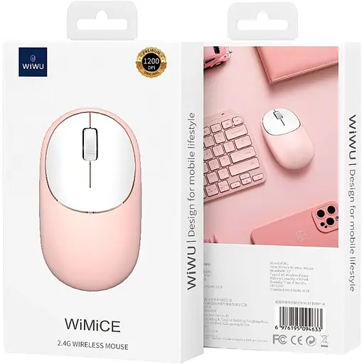 Мышь Wiwu WiMiCE WM107 Pink (6976195094633) [134210] - фото 6