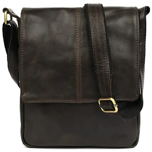 Чоловіча шкіряна сумка A5 через плече TARWA 22х25.5х4 см sum0028338 - фото 3