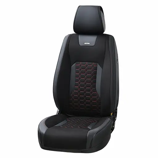 Комплект, 3D чехлы для сидений BELTEX Montana, black-red(BX87110) - фото 1