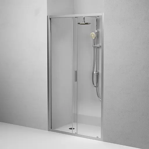 Душевые двери AM.PM Gem 110x195 см стекло прозрачное хром матовый W90UG-110-1S-195MT, прозрачный, хром матовый - фото 7