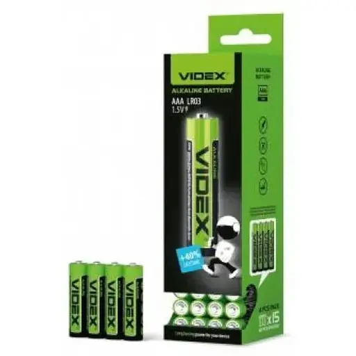 Батарейка Videx LR03 (AAA) box 4 шт (60/720) (6195) - фото 1