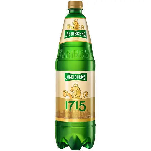 Пиво Львовское 1715 светлое 4.5% 1.12 л (921564)
