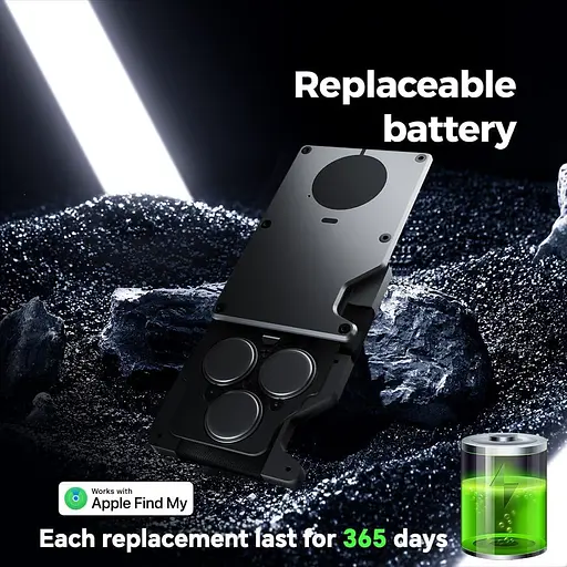 Повітряний гаманець, вбудований тонкий гаманець-трекер, із затискачем для грошей, сумісний з мережею FindMy - фото 5