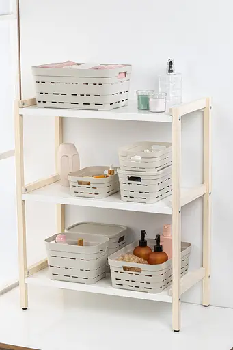 Корзина Idea Home Pyramid без крышки 3.8 л 24x17.5x12 см бежевая (00611 Bej) - фото 2