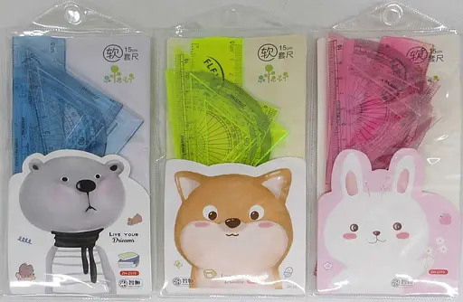 Набір лінійок Звірята, 15 см, трикутники, ZH-2315 (В асортименті) - фото 2