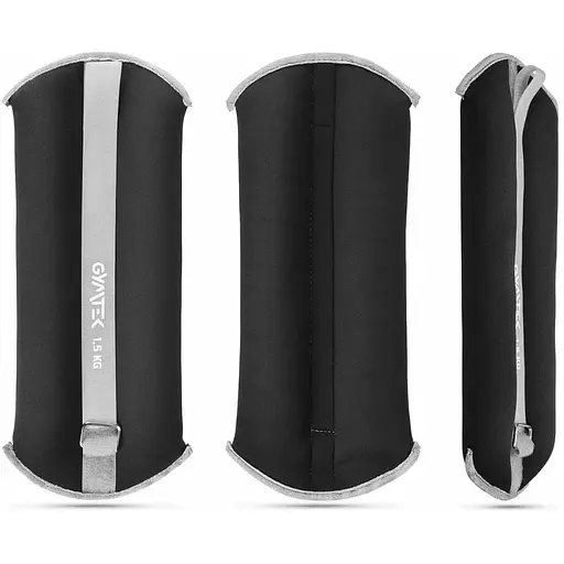 Обважнювачі Gymtek для рук і ніг 2 х 1,5кг чорний - фото 2