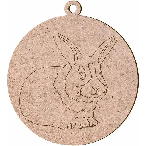 Заготівка Rosa Talent Кролик No2 8х9 см 5 шт ДВП