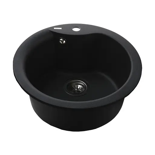 Гранітна мийка Globus Lux Orta графiт 485мм А0001, Графит - фото 3