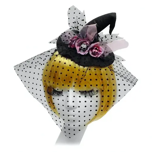 Колпак Юная ведьмочка с вуалью - фото 1