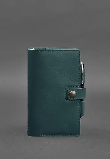 Шкіряний блокнот (Софт-бук) 4.0 зелений Краст - фото 3