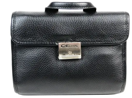 Чоловіча шкіряна барсетка Giorgio Ferretti 18,5х14х11 см acs0023689 - фото 3