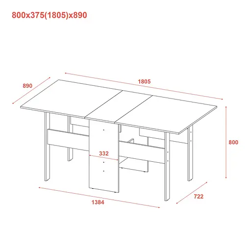 Столовый стол Doros Торонто Сосна Натти 180х89х80 (41516124) - фото 4