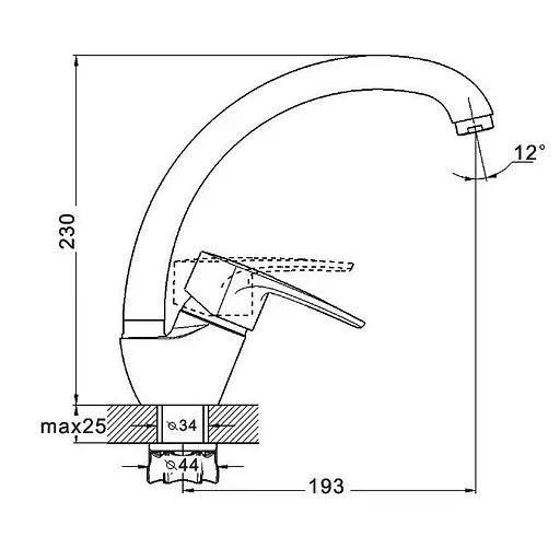 Змішувач для кухні Zegor YUB4-A181KH одноважільний сатин 30412 - фото 3