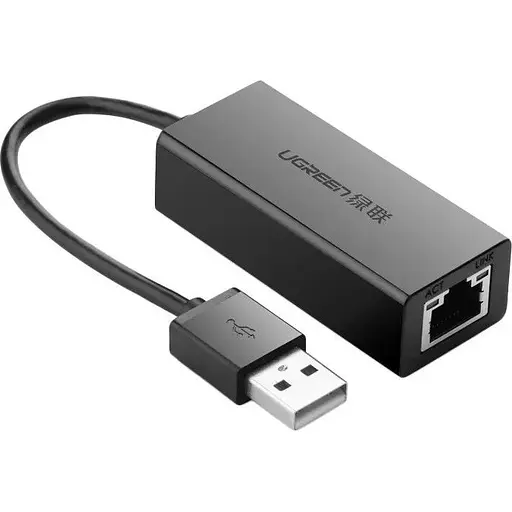 Мережева карта Ugreen 30287 Usb 2.0 Type C 10 / 100Mbps 110mm Чорний (30287) - фото 1