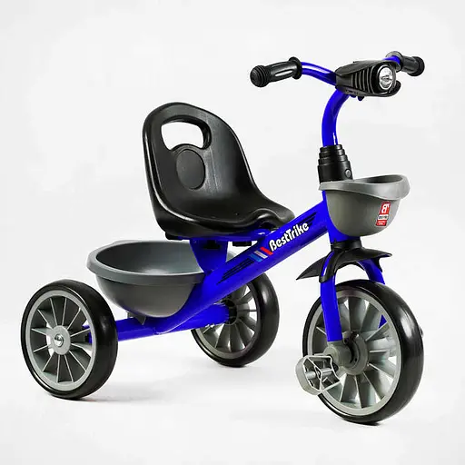 Велосипед трёхколёсный Best Trike, EVA колёса 12’’, 10’’, музыка, 2 корзины, BS-12530