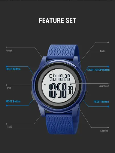 Наручний годинник чоловічий Skmei 1895 Black White, 1895BKWT (18473) - фото 7