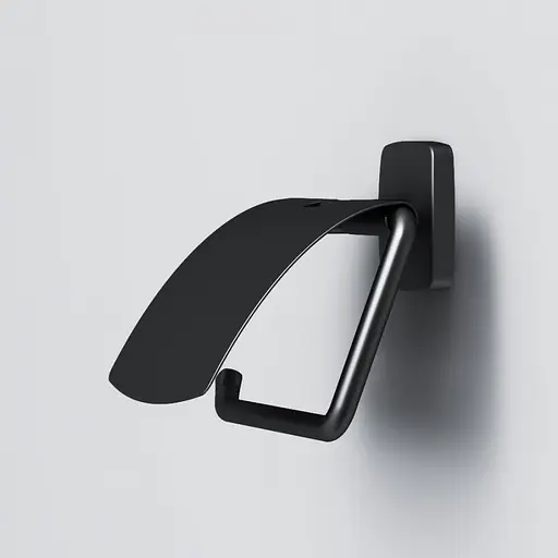 Держатель туалетной бумаги с крышкой AM.PM Gem black A90341422 Черный матовый - фото 4