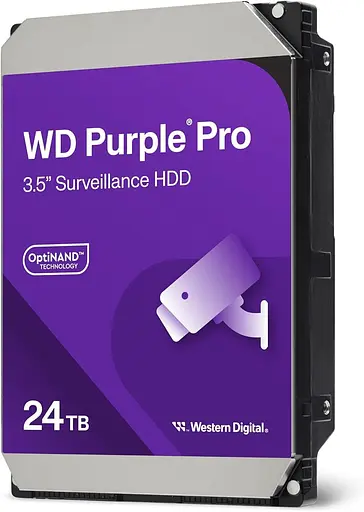Жорсткий диск Western Digital HDD 3.5 24TB WD Purple Pro 512MB, 7200 RPM, SATA 6 Gb/s (WD241PURP) - фото 1