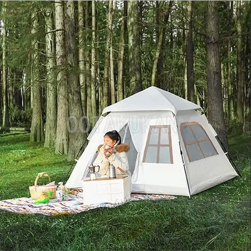 Автоматическая кемпинговая палатка с тентом 240×240×170 см слоновая кость OldBro CC-SY23ZP005 - фото 3