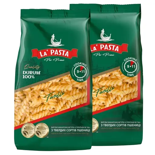 Макаронные изделия La Pasta спираль 800 г (2 шт. х 400 г)