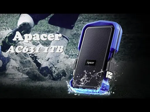 Внешний жесткий диск Apacer USB 2.5" 1 TB USB3.1 AC631 AP1TBAC631U-1 черно-синий - фото 4