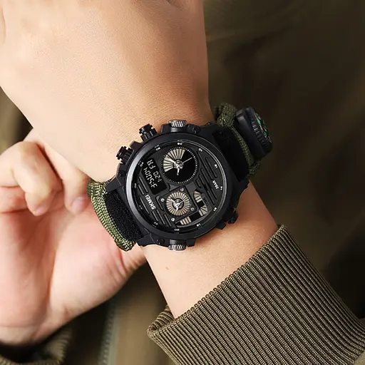 Наручний годинник чоловічий 2202NAG Army Green Skmei acs0030152 - фото 4