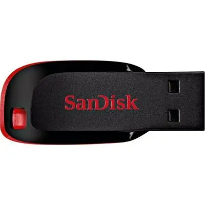 USB флеш накопичувач SanDisk 64GB Cruzer Blade Black/red USB 2.0 SDCZ50-064G-B35 - фото 1