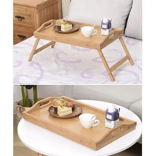 Бамбуковий столик-піднос для сніданку Ruhhy 25052 (XL)    - фото 9