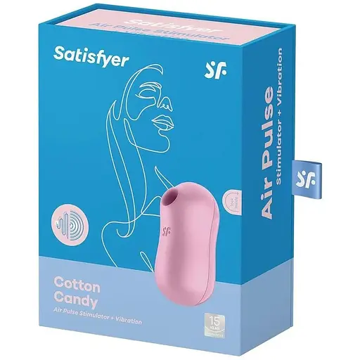Вакуумний стимулятор із вібрацією Satisfyer Cotton Candy Фіолетовий - фото 7