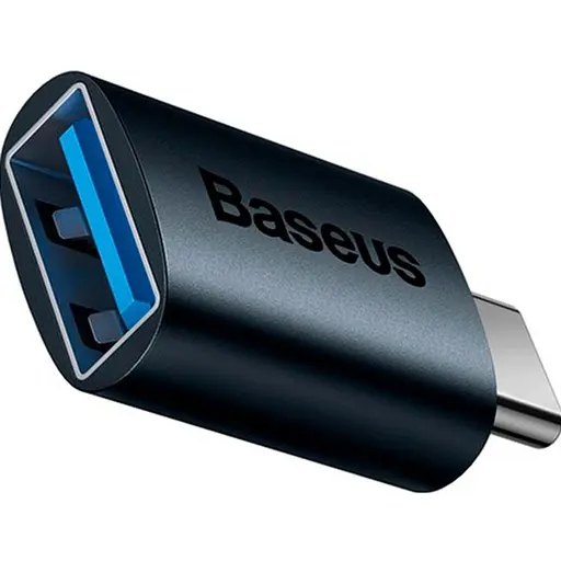Перехідник Baseus Ingenuity Series Mini OTG Adaptor USB-C to USB-A Blue (ZJJQ000003) [78669]